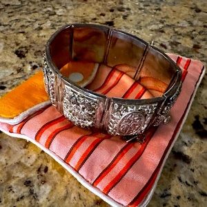 Vintage Asian Four Seasons bracelet in sterling silver